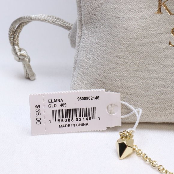 Kendra Scott Elaina Gold Adjustable Chain Bracelet in Iridescent Drusy